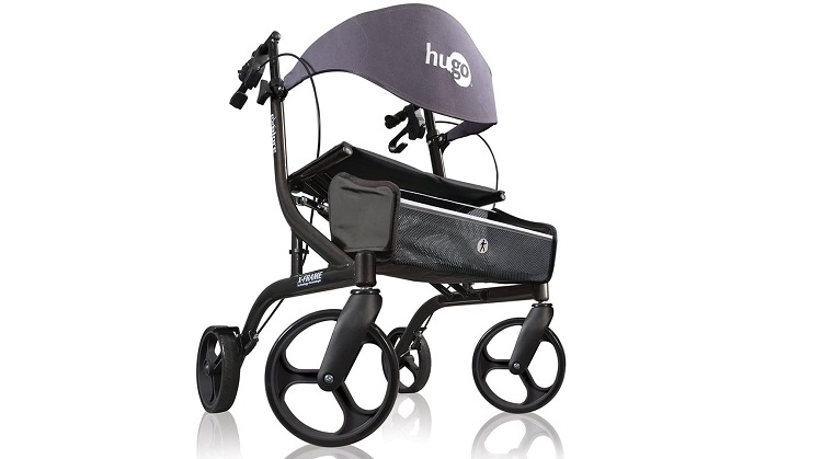 Hugo Mobility Explore Side-Fold Rollator Walker with Seat