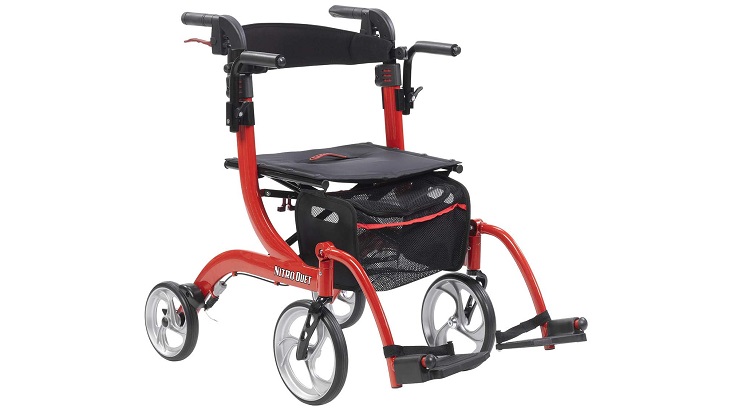 Nitro Duet Rolling Walker and Transport Wheelchair