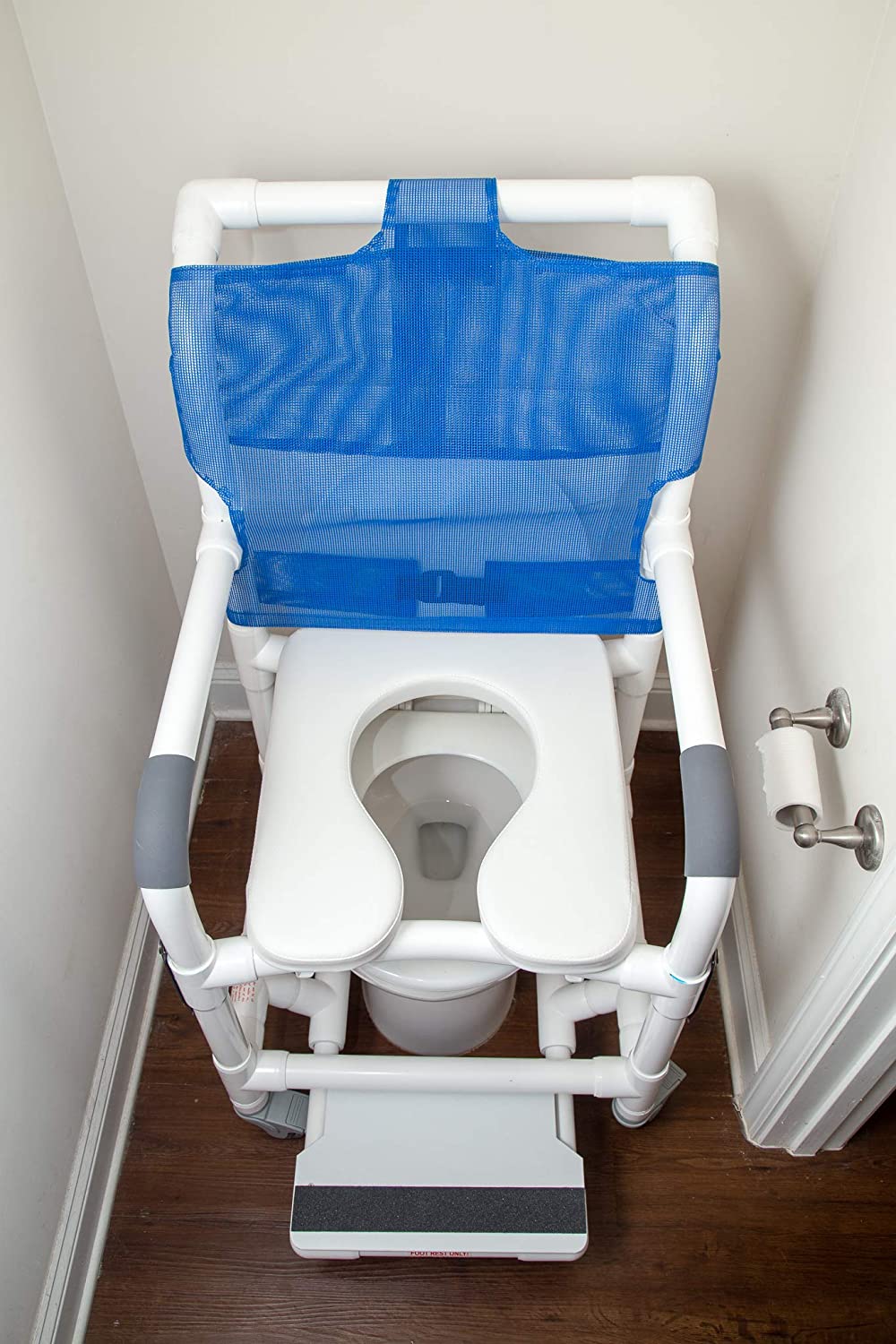 Deluxe Rolling Shower Chair with Drop Arms